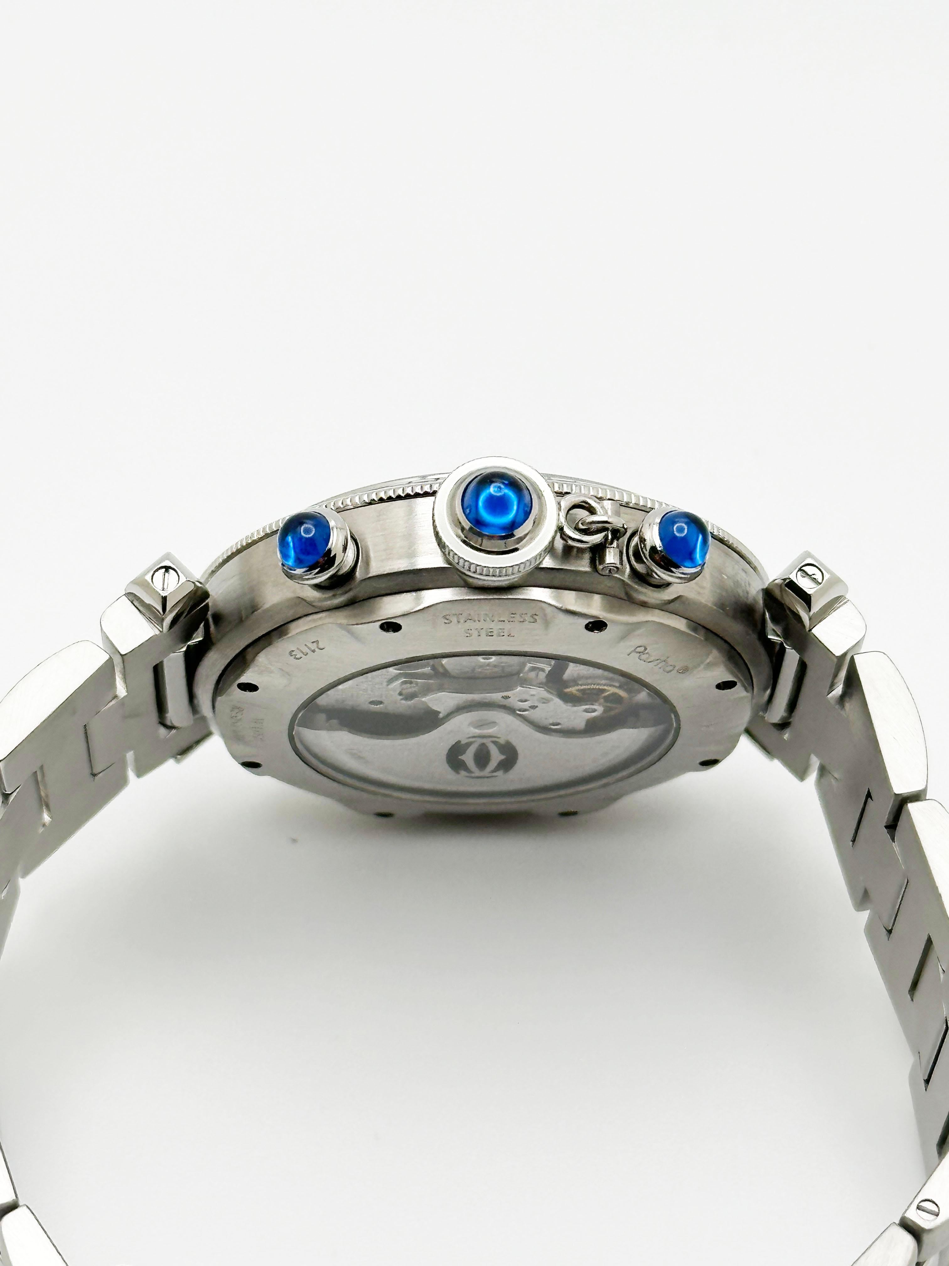 Cartier Pasha Ref 2113 Chronograph Stainless Steel 38mm 4