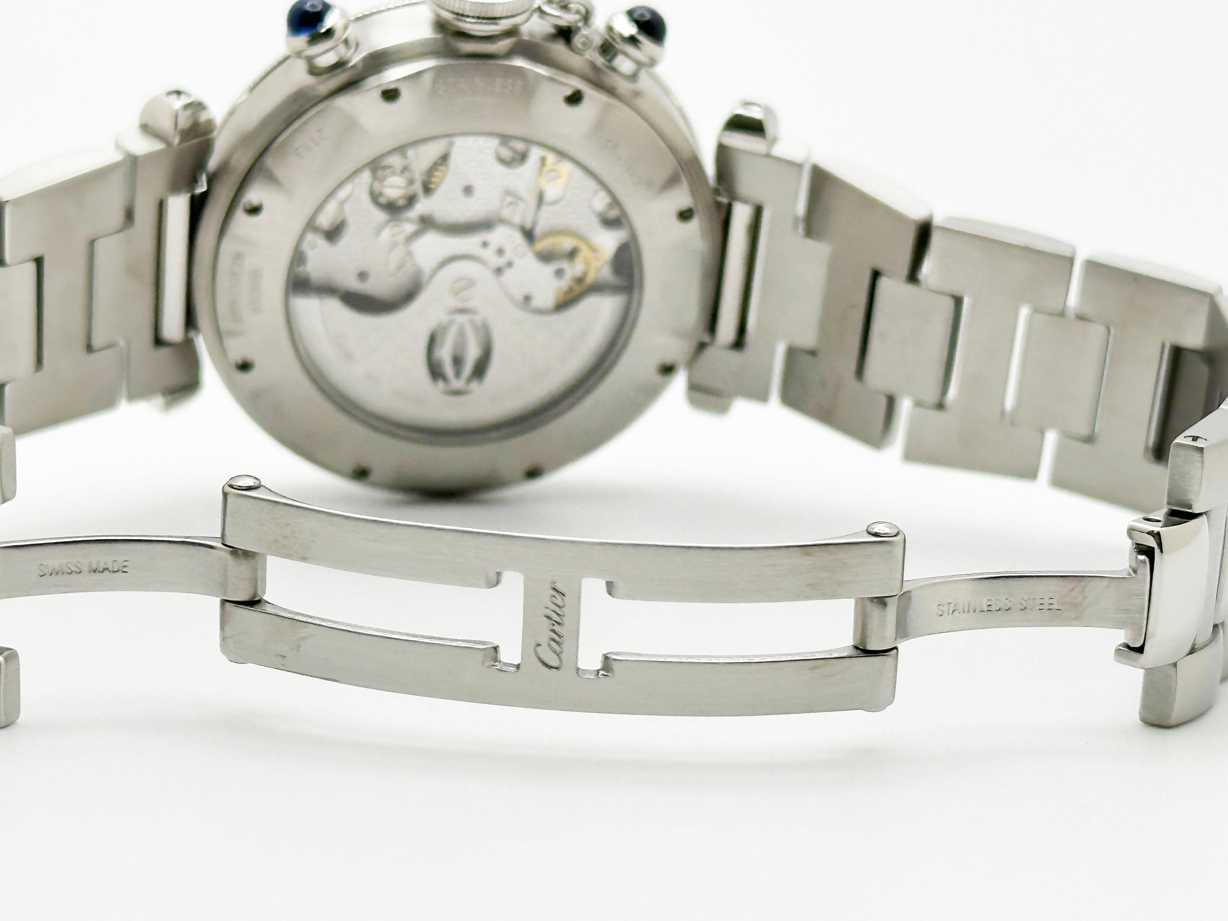 Cartier Pasha Ref 2113 Chronograph Stainless Steel 38mm 5