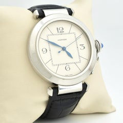 Cartier Pasha Ref. 2730 Stainless Steel Black Leather Strap