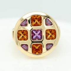 Cartier Pasha Ring mit Citrin und Amethyst, rund