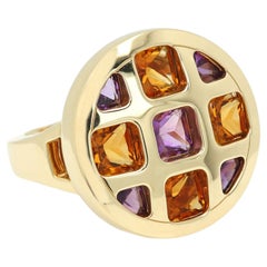 Cartier Pasha Ring mit Citrin und Amethyst, rund