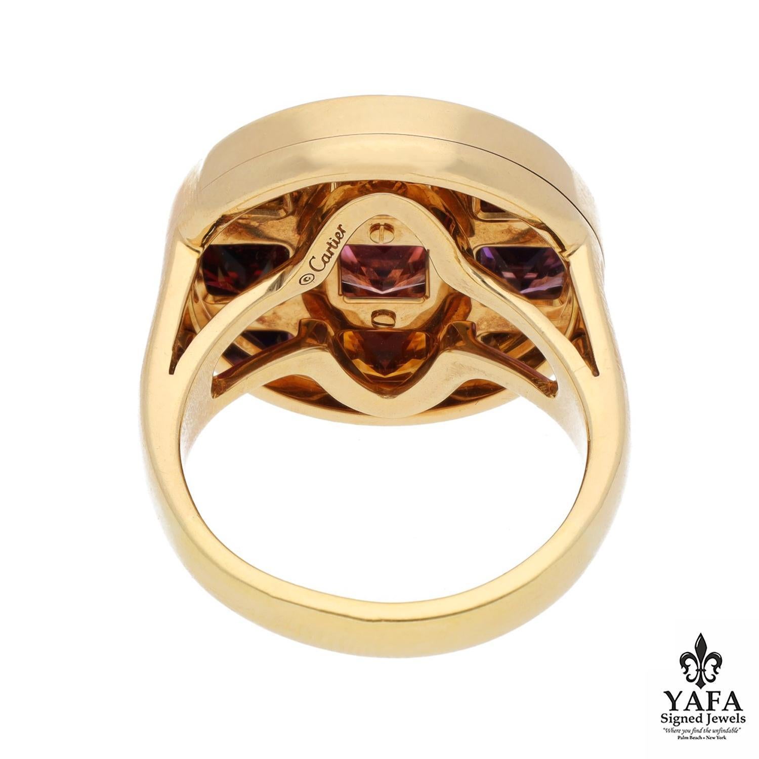 CARTIER Pasha Ring, Multi Stone In Excellent Condition For Sale In New York, NY