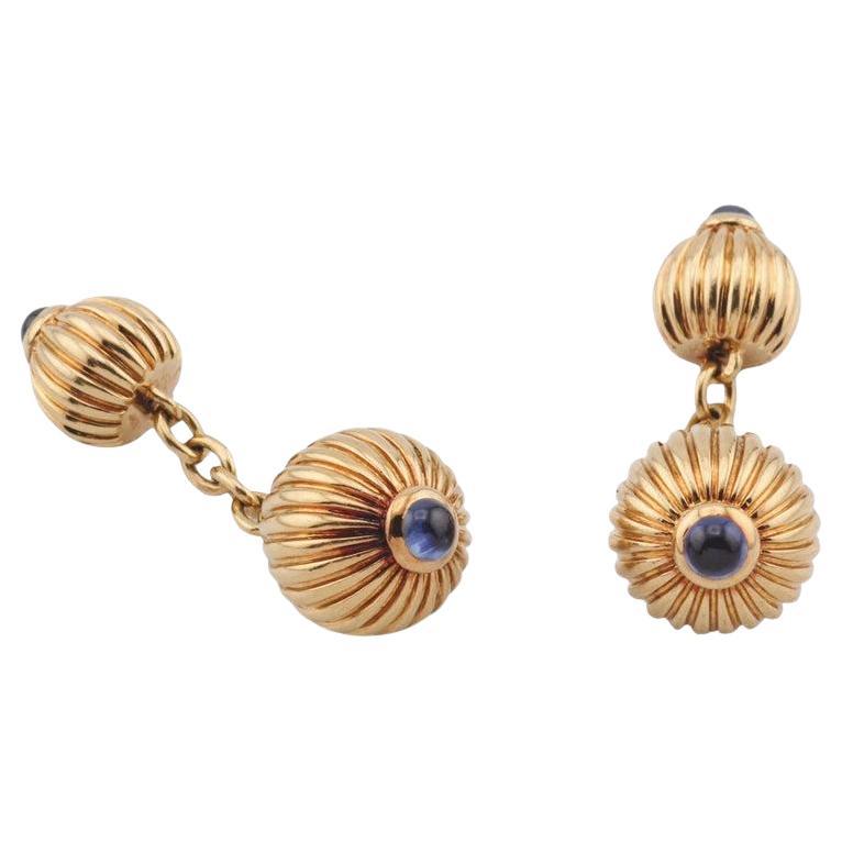 Gemelli a coste in oro giallo 18k Cartier Pasha Sapphire