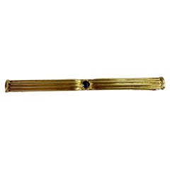 Cartier Pasha Sapphire Tie Clip 18k Yellow Gold