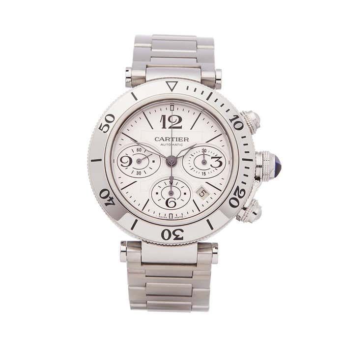 Cartier Pasha Sea Timer Chronograph Stainless Steel 2995 Gents ...
