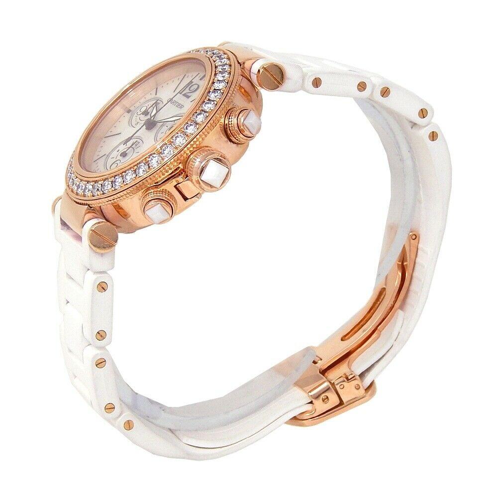 Cartier Pasha Seatimer 18 Karat Rose Gold Women's Watch Quartz WJ130004 In Excellent Condition For Sale In New York, NY