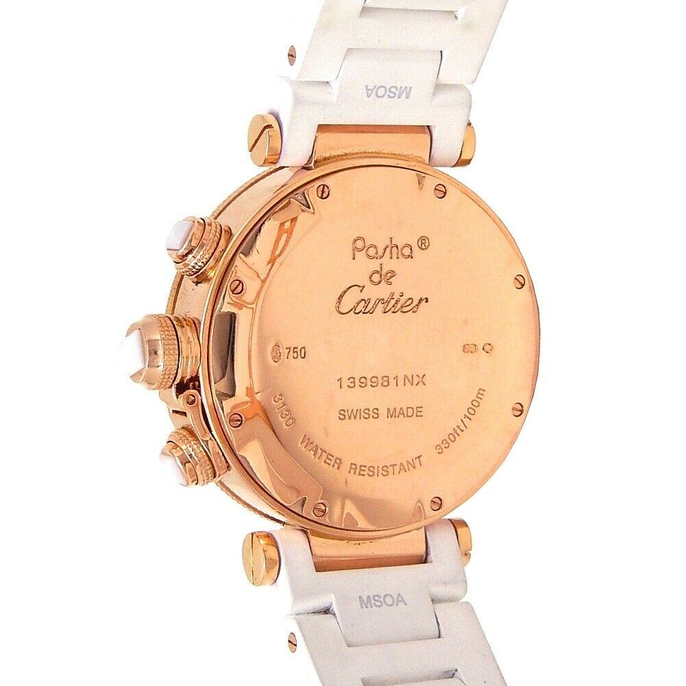 Cartier Pasha Seatimer 18 Karat Rose Gold Women's Watch Quartz WJ130004 For Sale 1
