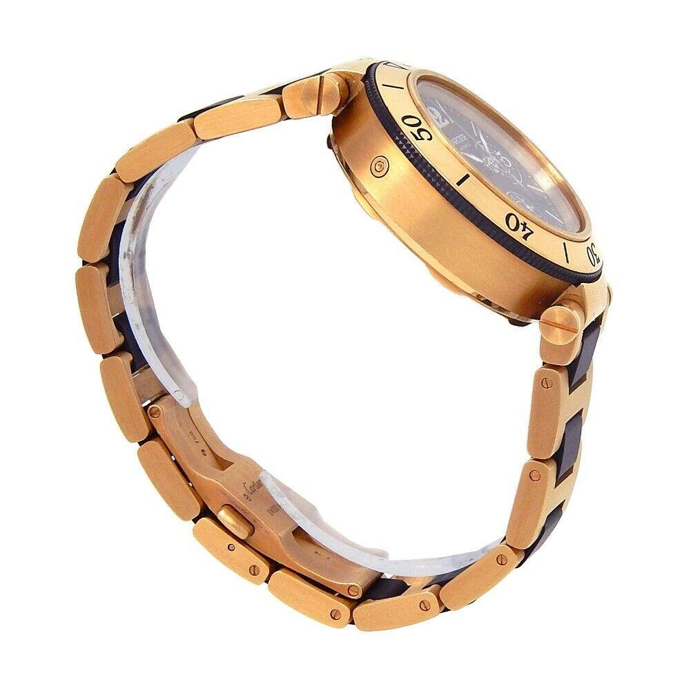 Brand: Cartier
Band Color: Yellow Gold	
Gender:	Men's
Case Size: 40-43.5mm	
MPN: Does Not Apply
Lug Width: 21mm	
Features:	12-Hour Dial, Arabic Numerals, Chronograph, Date Indicator, Gold Bezel, Sapphire Crystal, Swiss Made, Swiss Movement
Style: