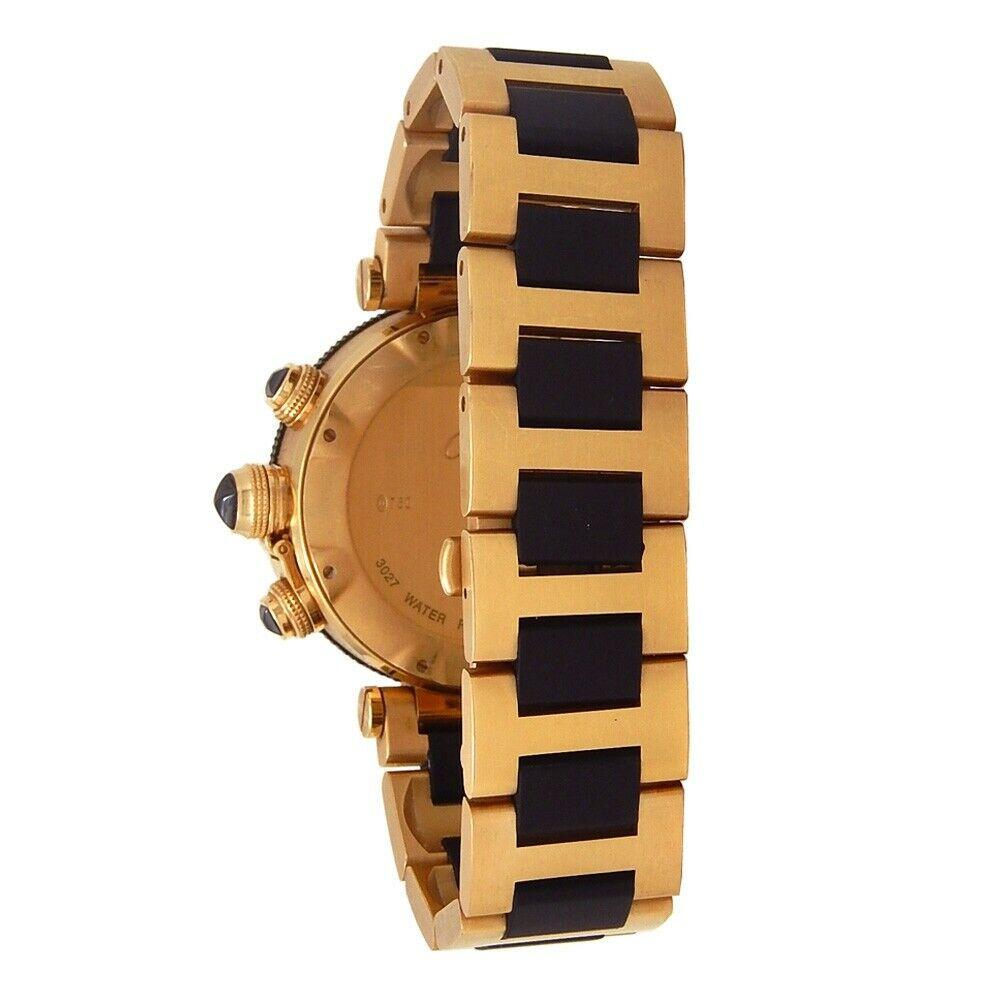 Cartier Pasha Seatimer 18 Karat Yellow Gold Automatic Men's Watch W301970M In Excellent Condition For Sale In New York, NY