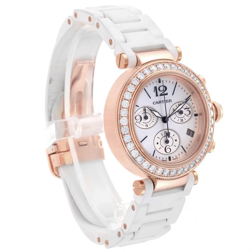 Cartier Pasha Seatimer Rose Gold Diamond Ladies Watch WJ130004 For Sale 1