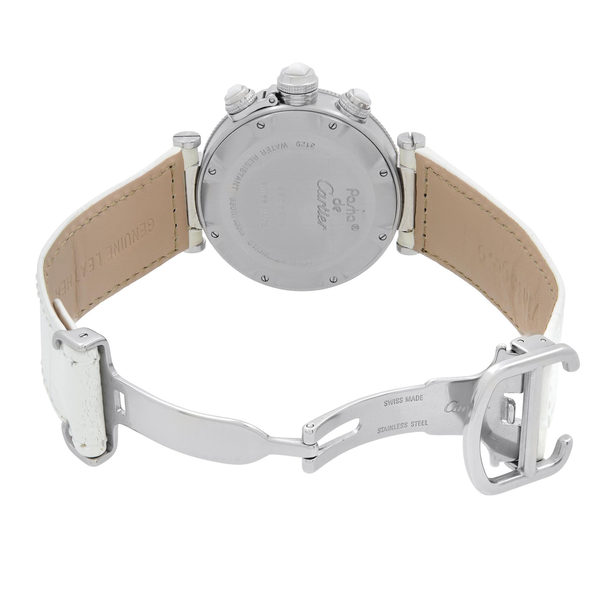 Cartier Pasha Seatimer Steel Silver Dial Quartz Unisex Watch W3140005 2