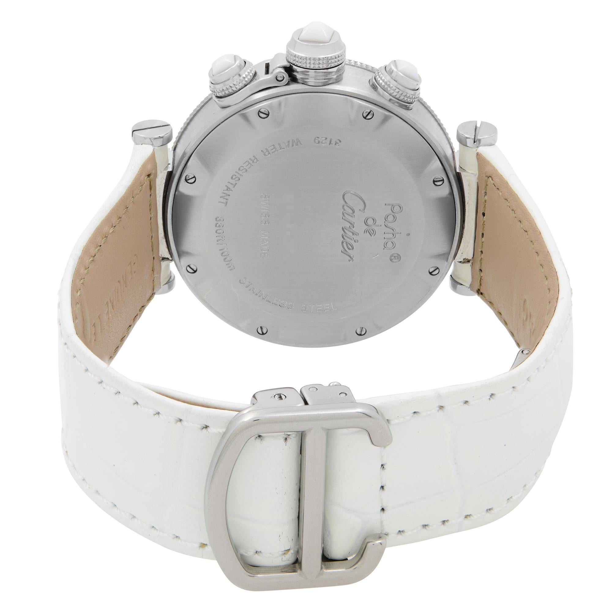 Cartier Pasha Seatimer Steel Silver Dial Quartz Unisex Watch W3140005 3