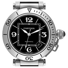 Cartier Pasha Seatimer Quadrante Nero Automatico Acciaio Orologio Uomo W31077M7 Scatola Documenti