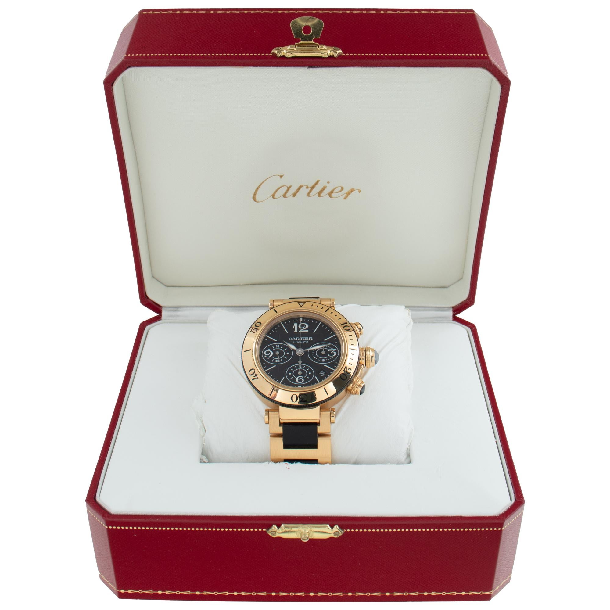 Cartier Pasha Seatimer Chrono 42 mm L301970M en vente 2