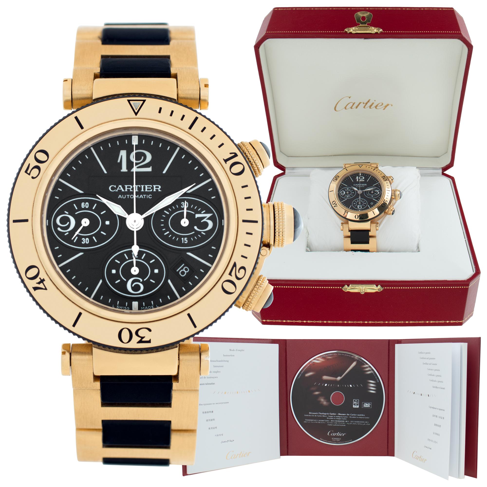 Cartier Pasha Seatimer Chrono 42 mm L301970M en vente 3