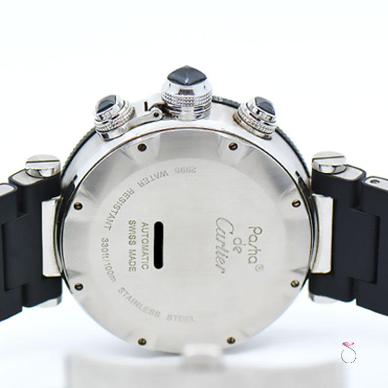 Cartier Pasha Seatimer Chronograph Stainless Steel Automatic Watch Ref 2995 4