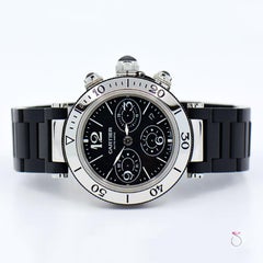 Cartier Pasha Seatimer Chronograph Stainless Steel Automatic Watch Ref 2995