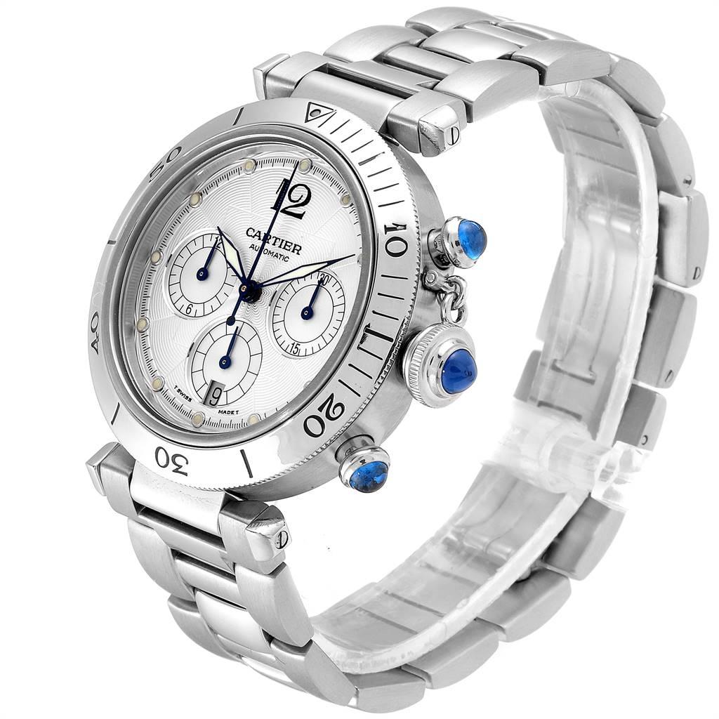 Cartier Pasha Seatimer Chronograph Steel Men’s Watch W31030H3 In Excellent Condition For Sale In Atlanta, GA