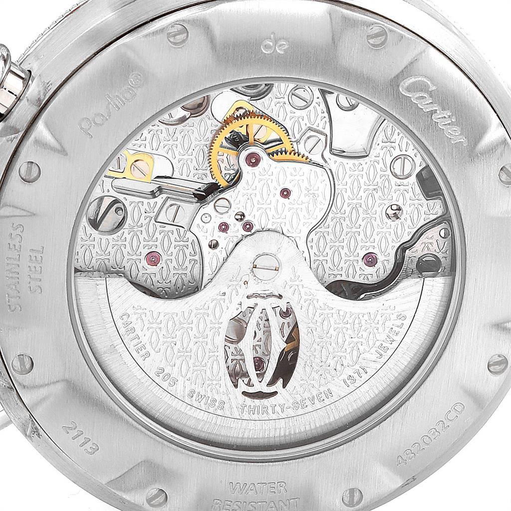 Cartier Pasha Seatimer Chronograph Steel Men’s Watch W31030H3 For Sale 1