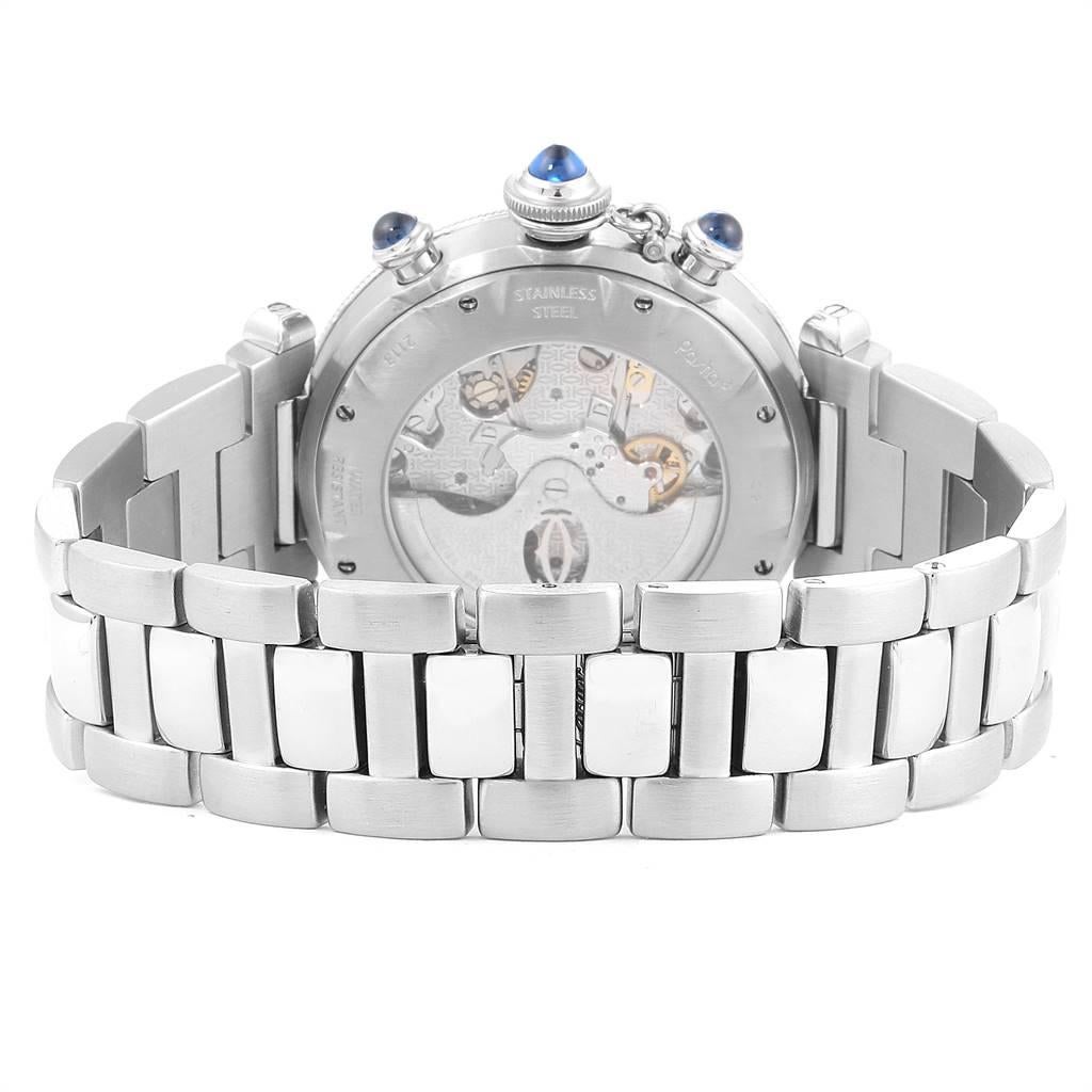 Cartier Pasha Seatimer Chronograph Steel Men’s Watch W31030H3 For Sale 2