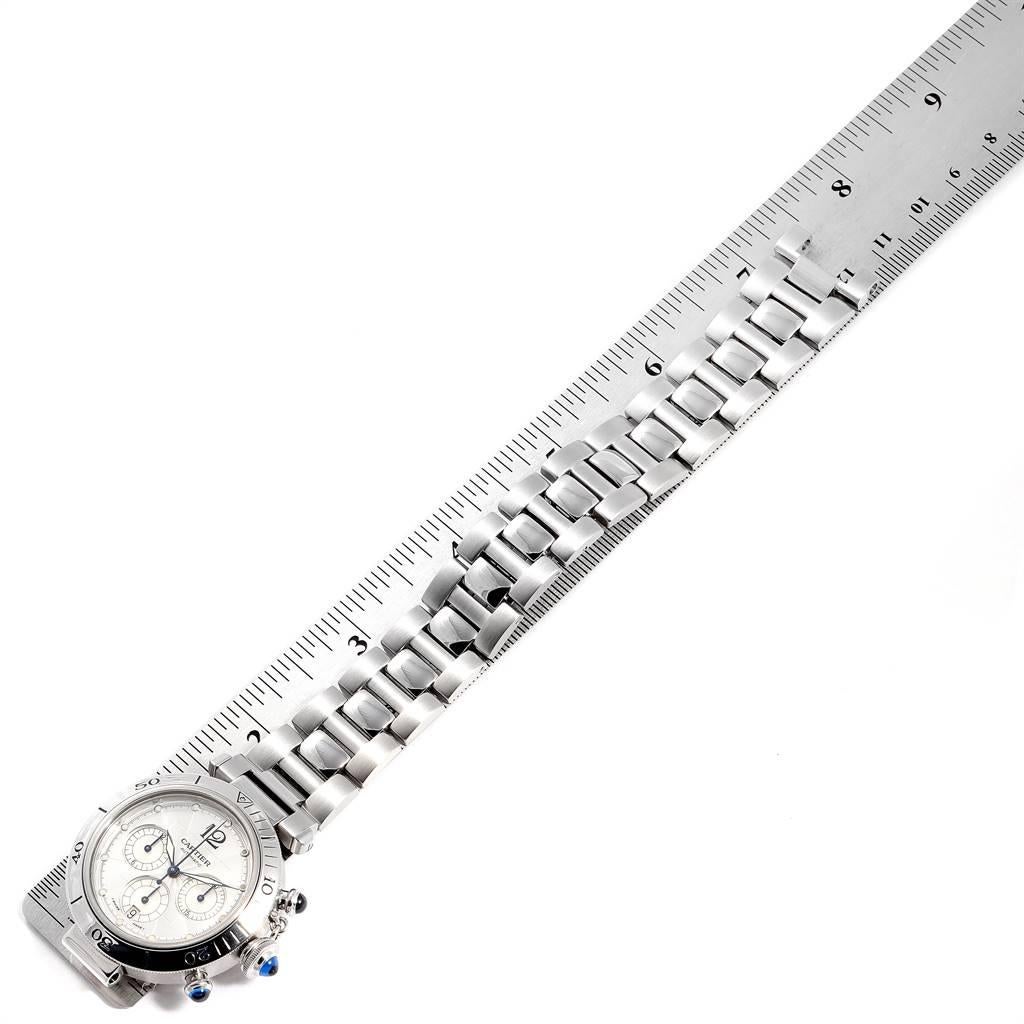 Cartier Pasha Seatimer Chronograph Steel Men’s Watch W31030H3 For Sale 3