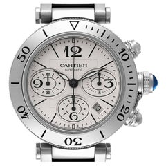 Cartier Pasha Seatimer Chronograph Stahl-Herrenuhr W31089M7 mit Boxpapieren