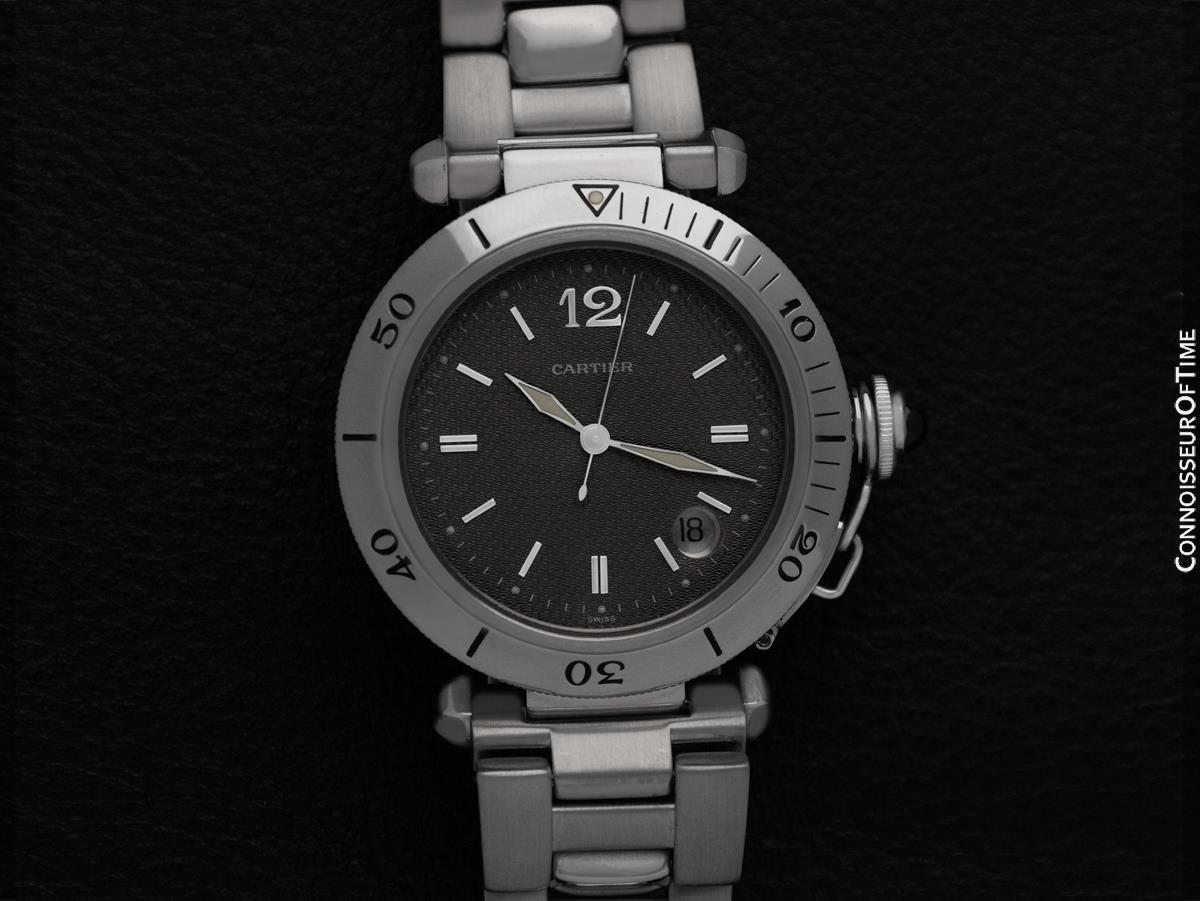 Cartier Pasha Seatimer Ref. 1040 Reloj Caballero Tamaño Completo, Automático, Fecha - SS en venta 4