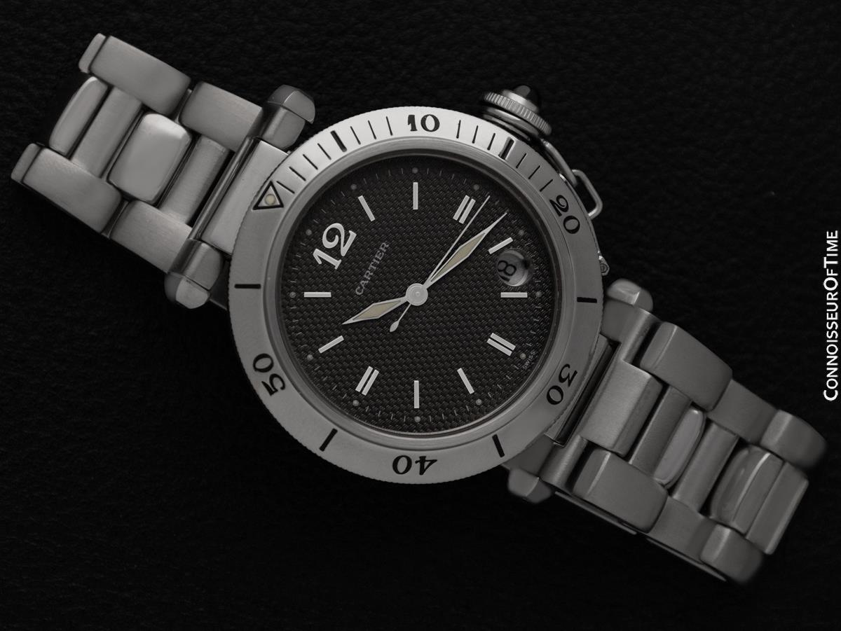 Cartier Pasha Seatimer Ref. 1040 Reloj Caballero Tamaño Completo, Automático, Fecha - SS en venta 5