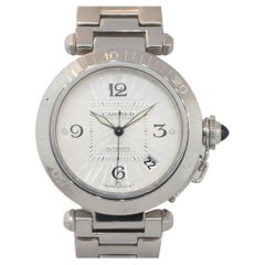 Cartier Pasha Seatimer Silver Dial Stainless Steel Watch In Stock 