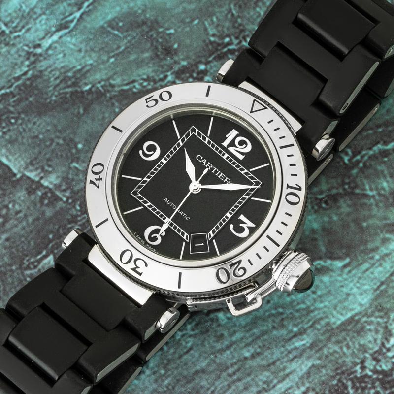 Cartier Pasha Seatimer Stainless Steel W31077U2 en venta 4