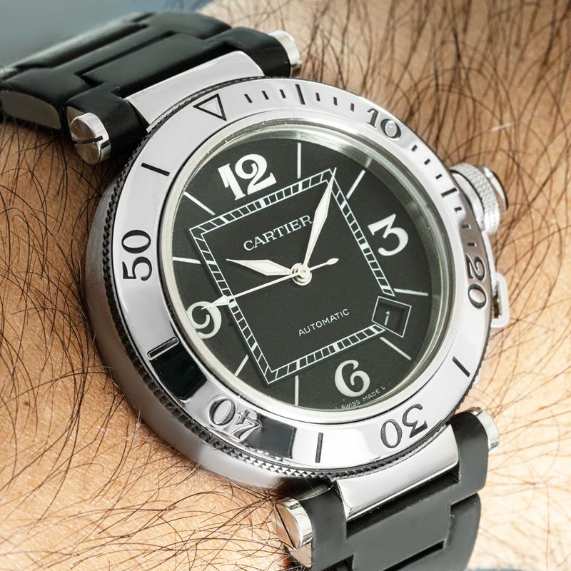 Cartier Pasha Seatimer Stainless Steel W31077U2 en venta 5