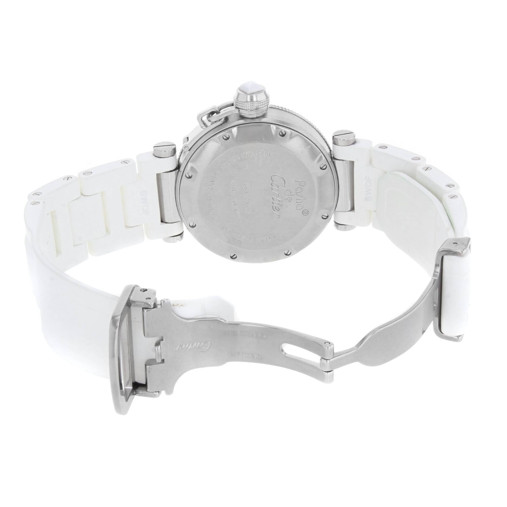 Women's or Men's Cartier Pasha Seatimer W3140002 Stainless Steel Quartz Ladies Watch