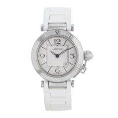 Cartier Pasha Seatimer W3140002 Stainless Steel Quartz Ladies Watch
