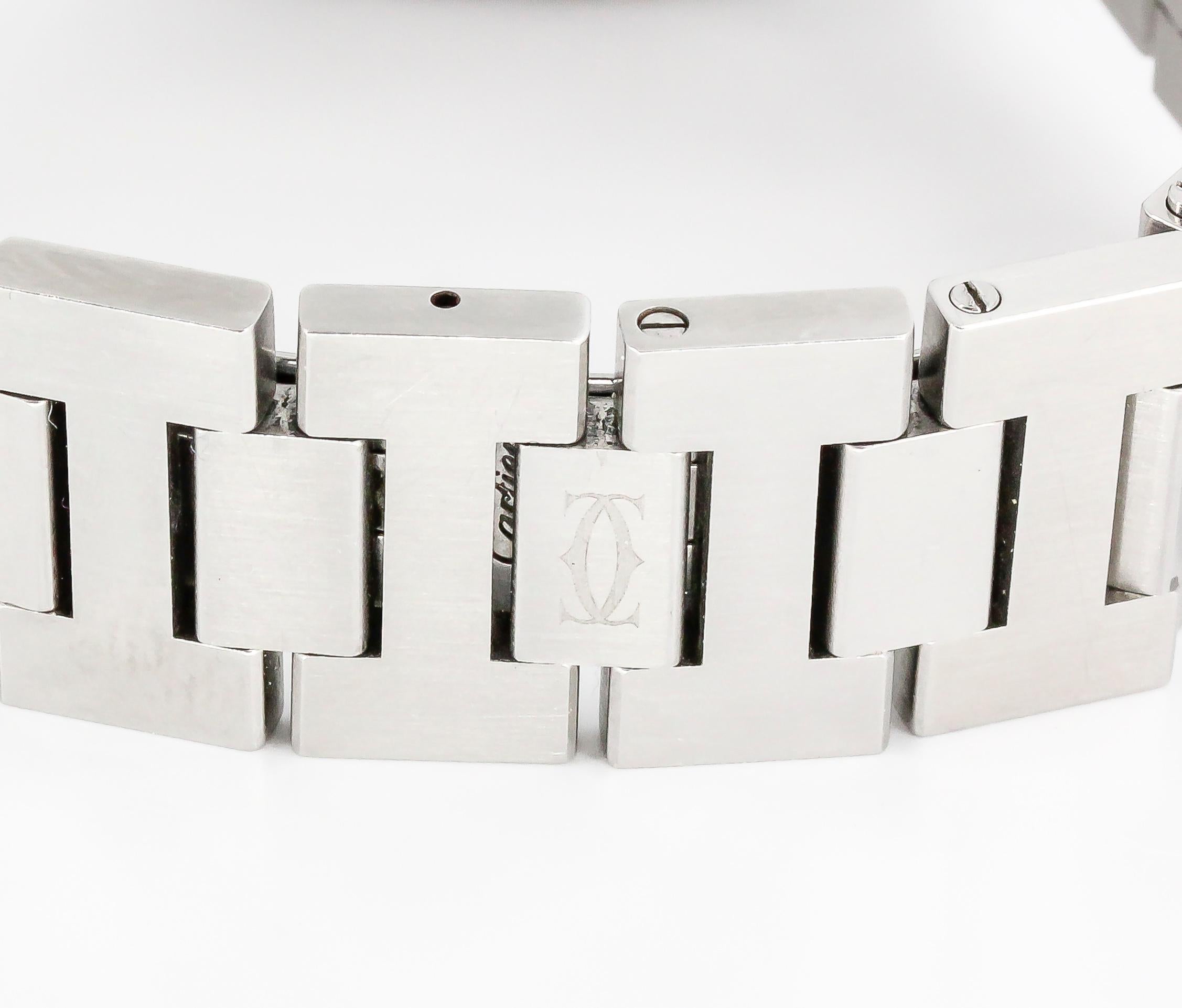 Cartier Montre-bracelet chronographe Pasha en acier inoxydable Unisexe en vente