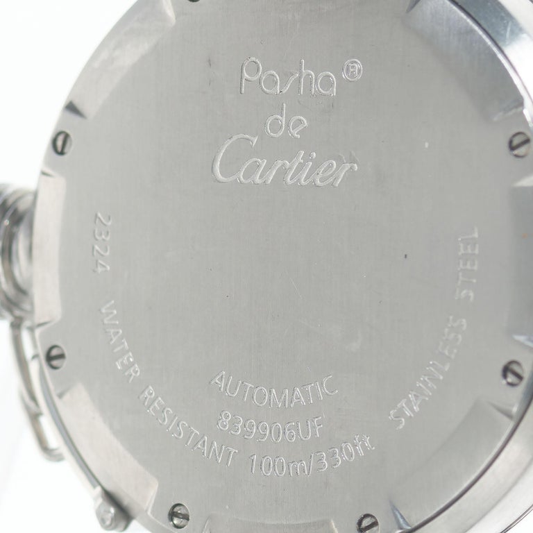 Men's Cartier Pasha Stainless Steel Mens Wristwatch For Sale