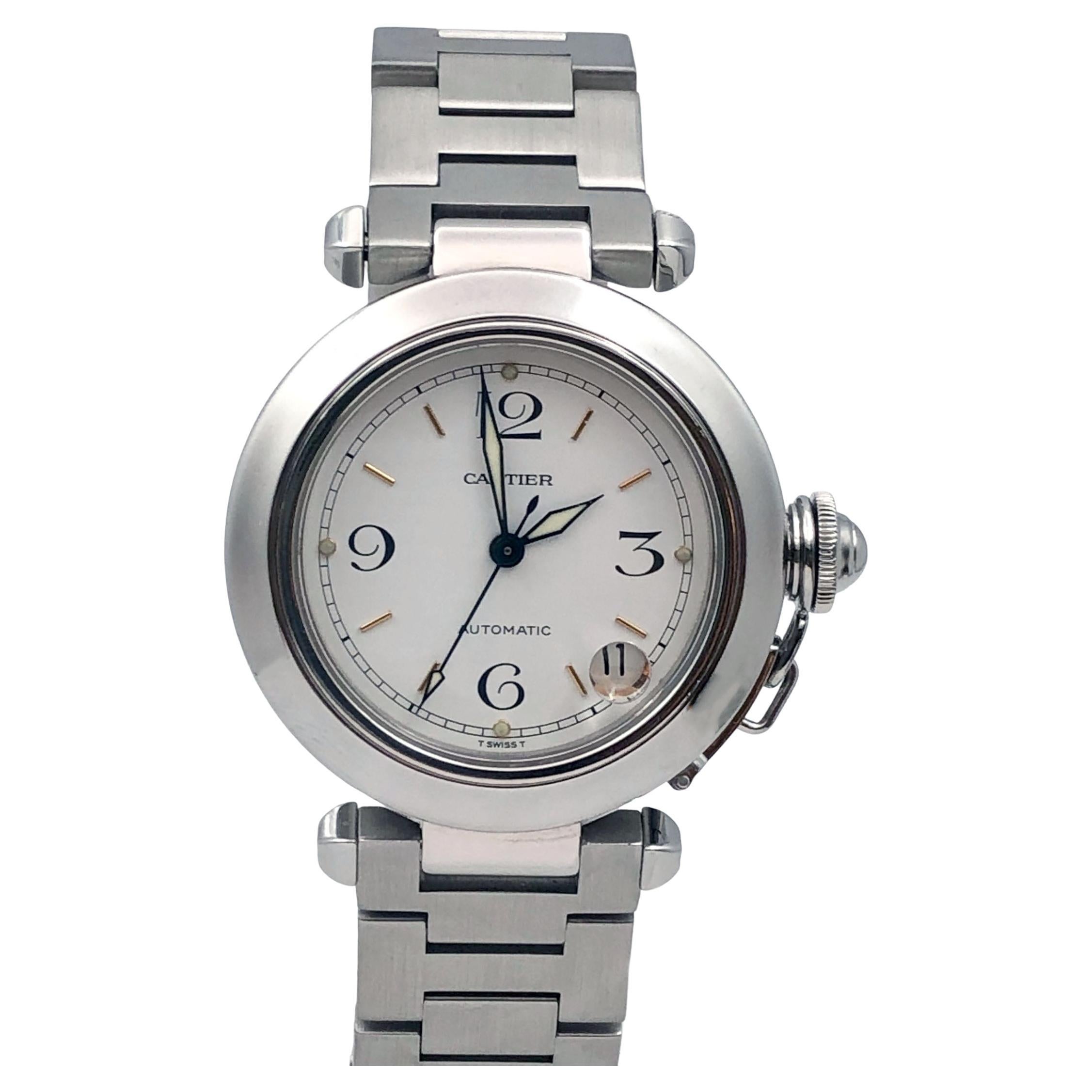 Cartier Pasha Stainless Steel Self Winding Wrist Watch