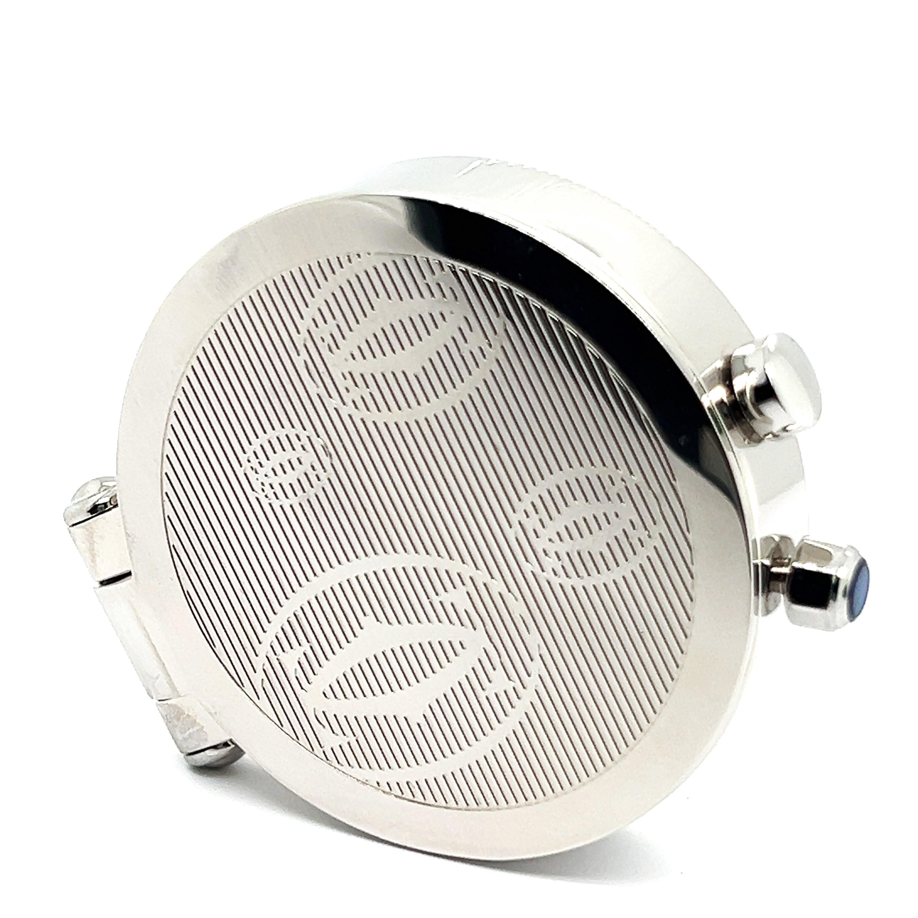 Cartier Pasha Stainless Steel Travel Alarm Clock 5