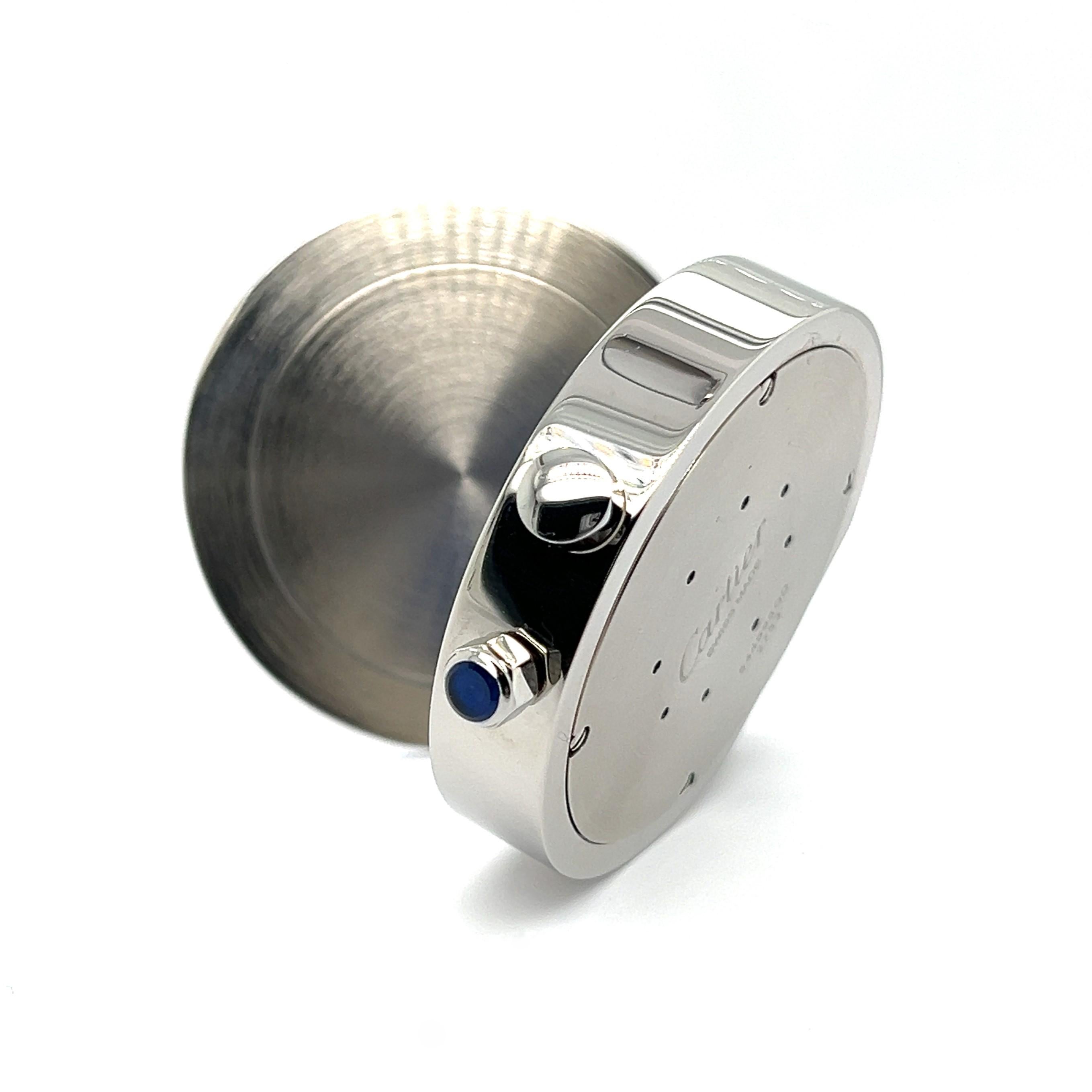 Cartier Pasha Stainless Steel Travel Alarm Clock 6