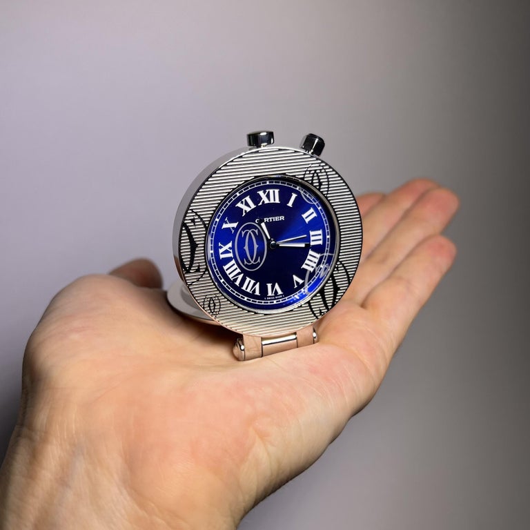 Cartier Pasha Stainless Steel Travel Alarm Clock at 1stDibs