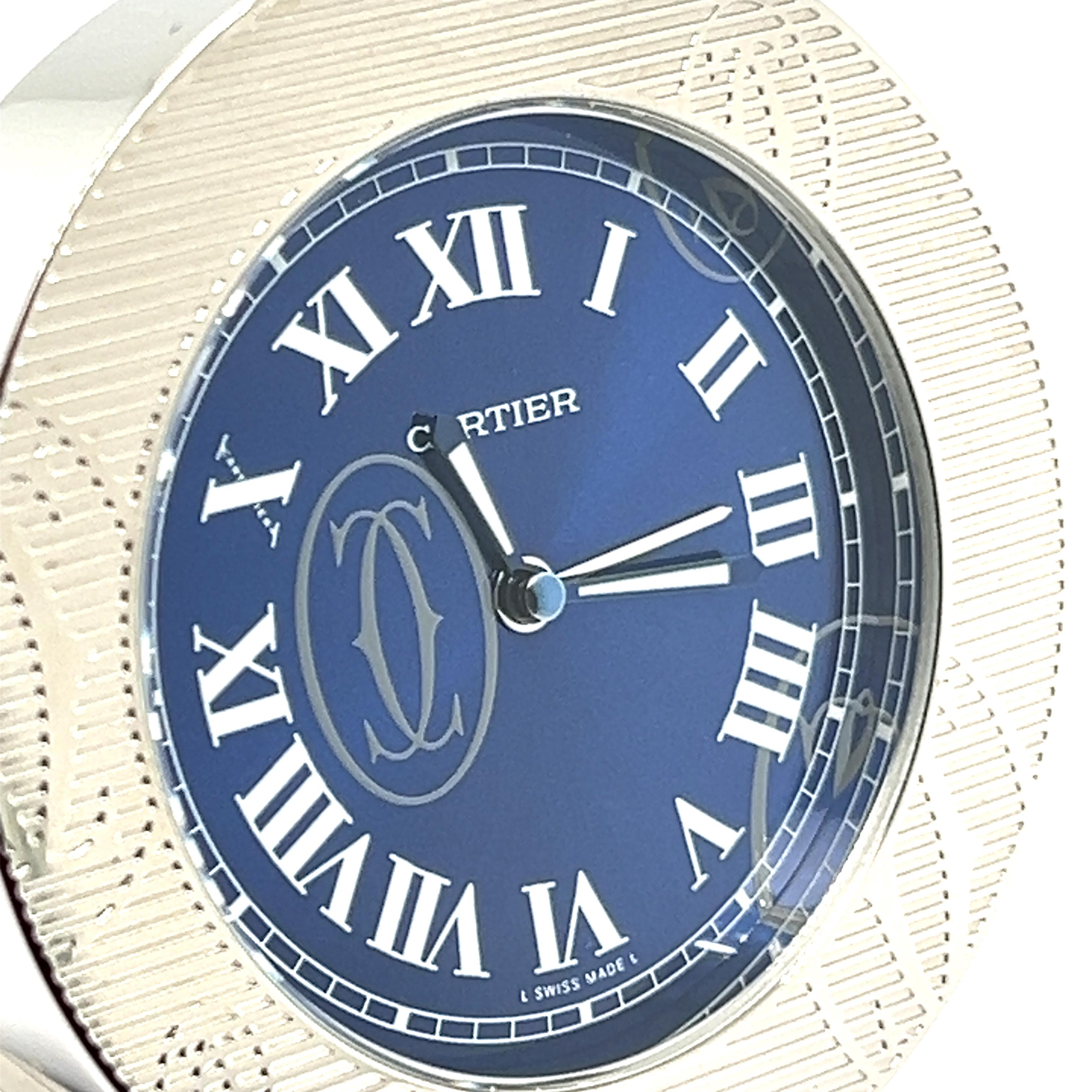 Women's or Men's Cartier Pasha Stainless Steel Travel Alarm Clock