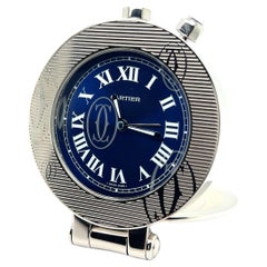 Cartier Pasha Stainless Steel Travel Alarm Clock