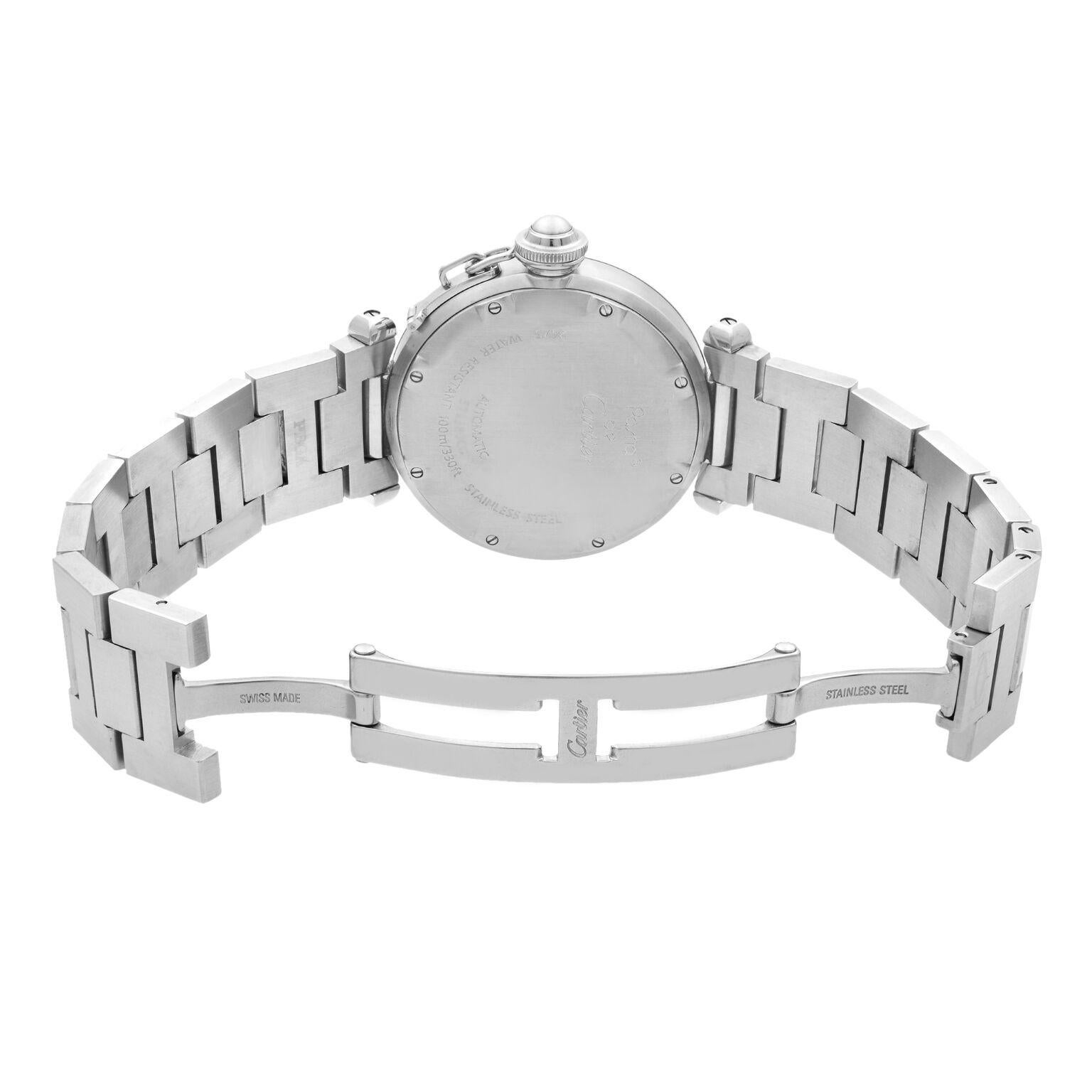 Cartier Pasha Stainless Steel White Dial Automatic Ladies Watch W31044M7 1