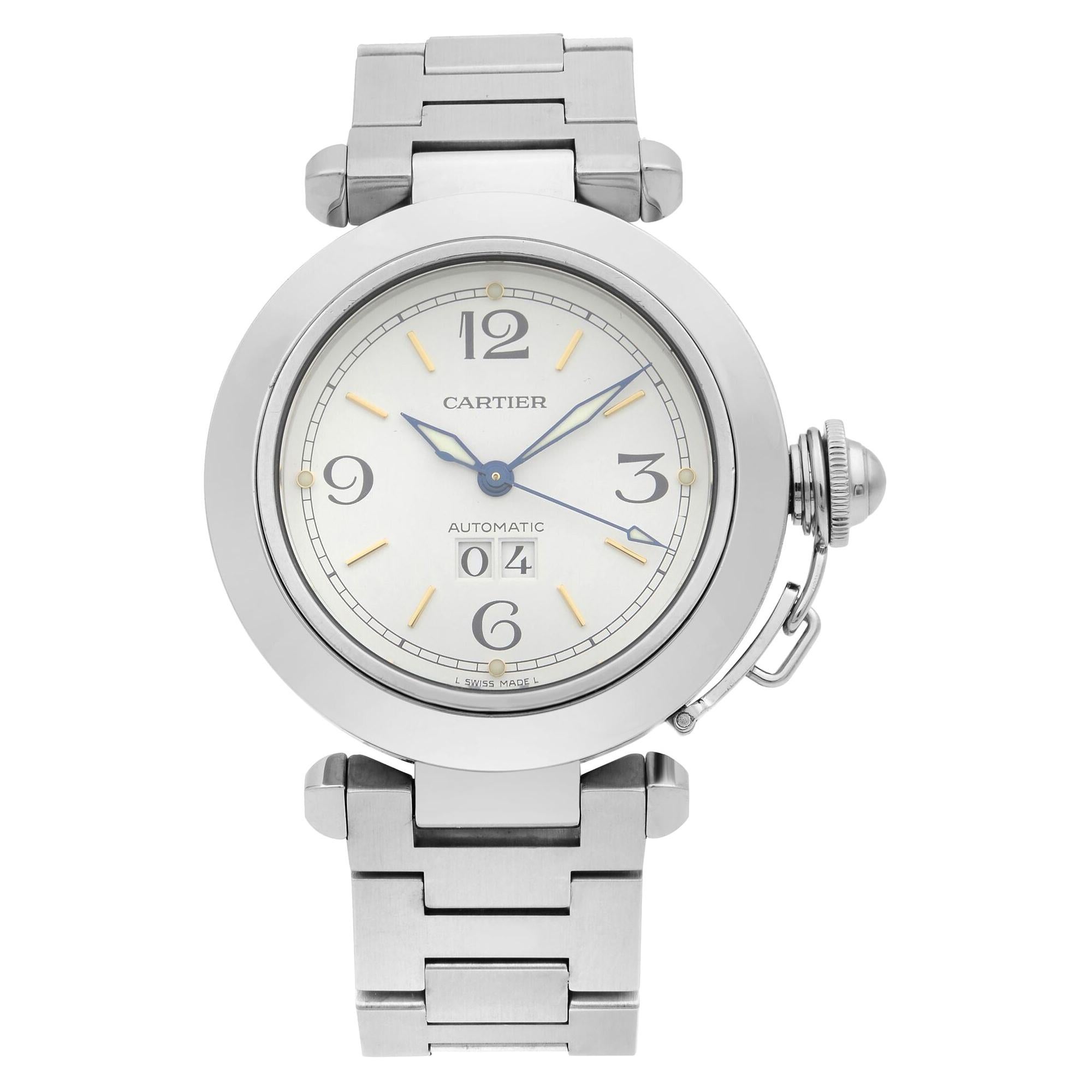 Cartier Pasha Stainless Steel White Dial Automatic Ladies Watch W31044M7