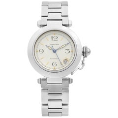 Cartier Pasha Stainless Steel White Dial Automatic Unisex Watch W31015M7
