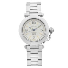 Cartier Pasha Stainless Steel White Dial Automatic Unisex Watch W31044M7
