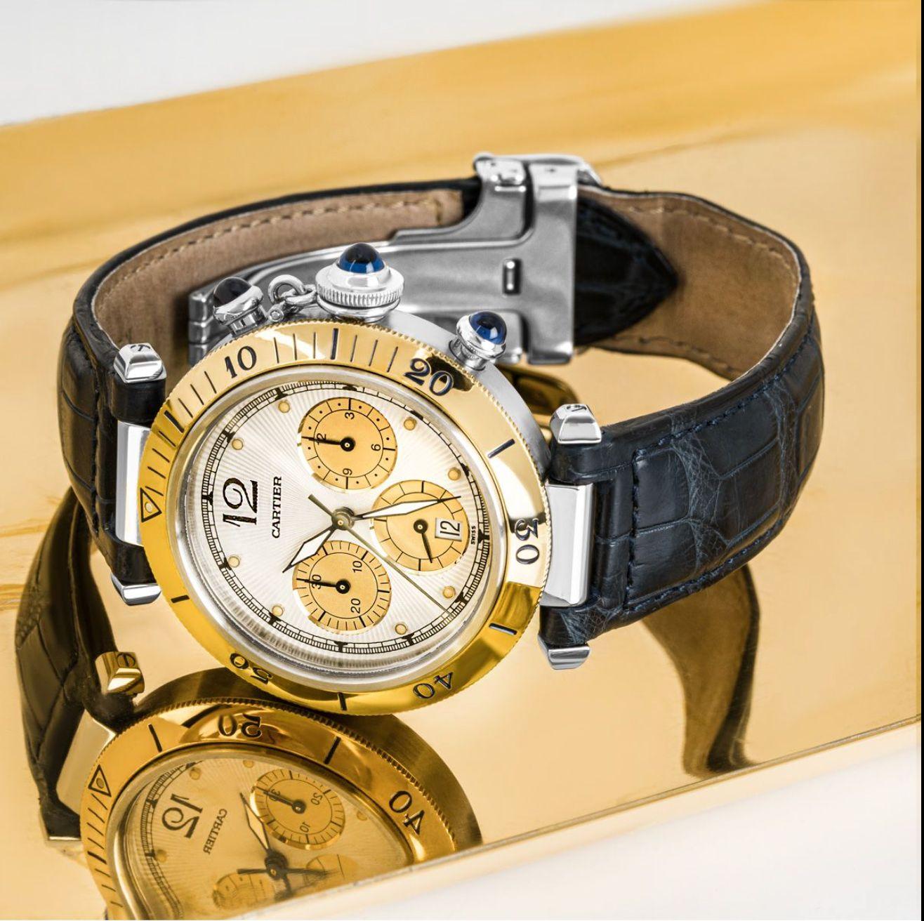 Cartier Pasha Stainless Steel & Yellow Gold Watch 3