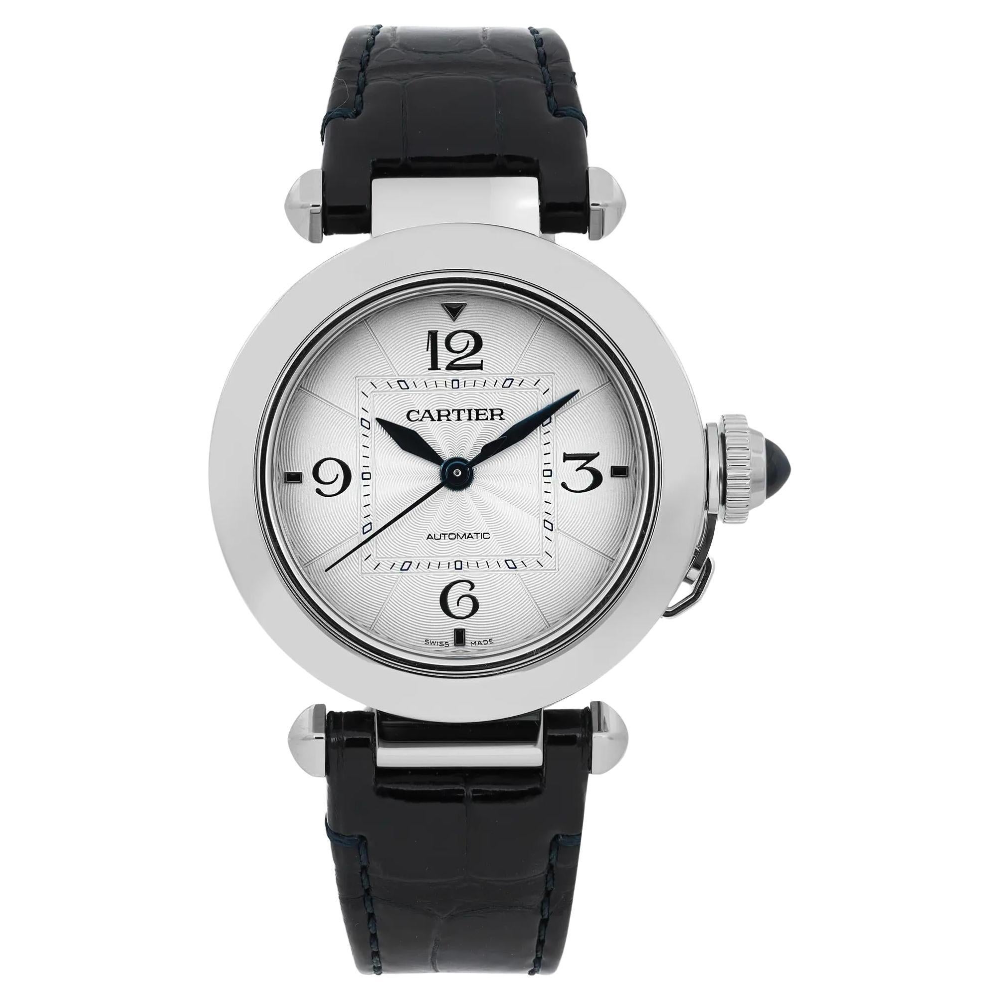 Cartier Pasha Steel 35mm Silver Dial Automatic Watch WSPA0012