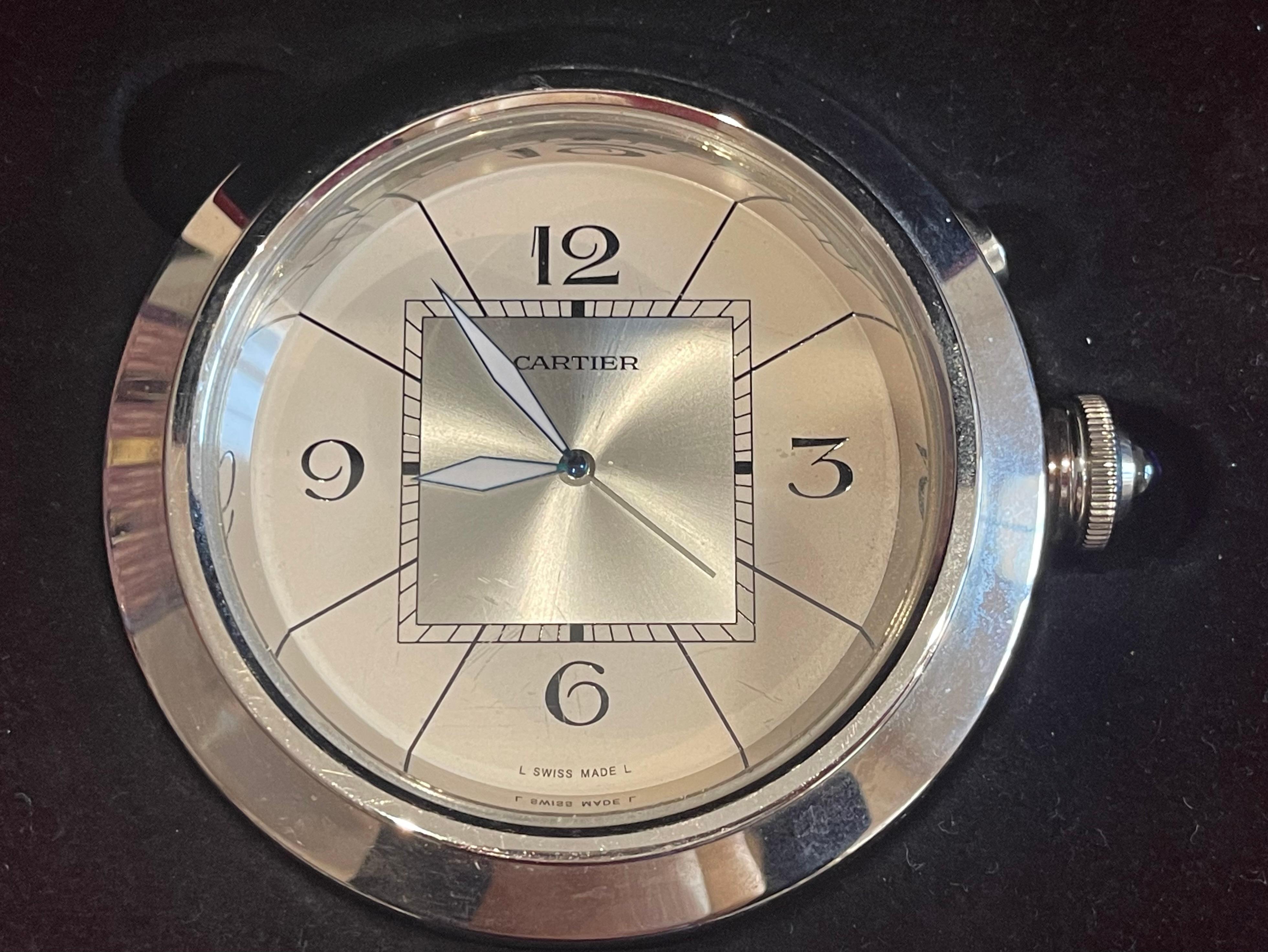 CARTIER - Pasha Travel Alarm Clock For Sale 14