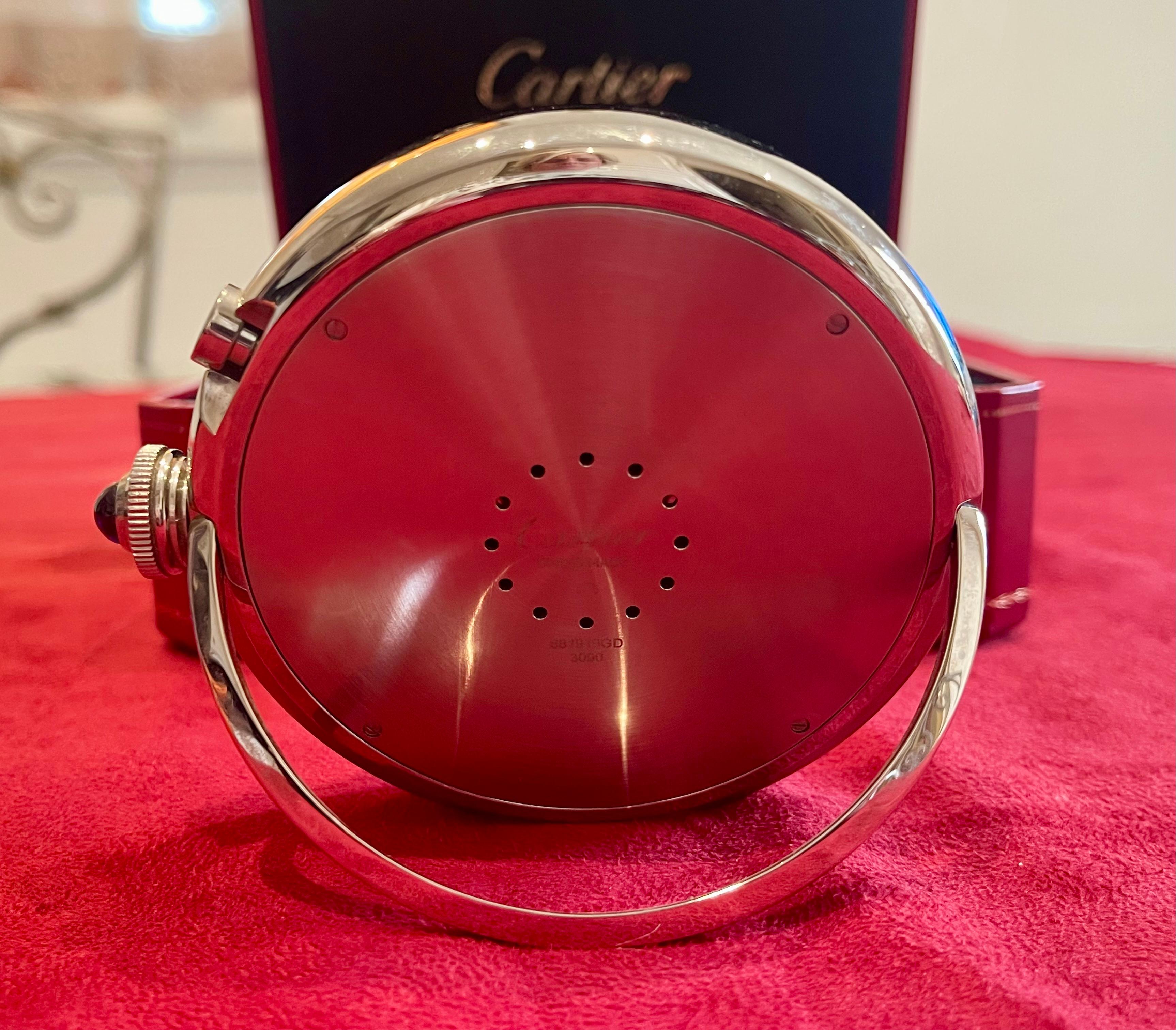 CARTIER - Pasha Travel Alarm Clock For Sale 3