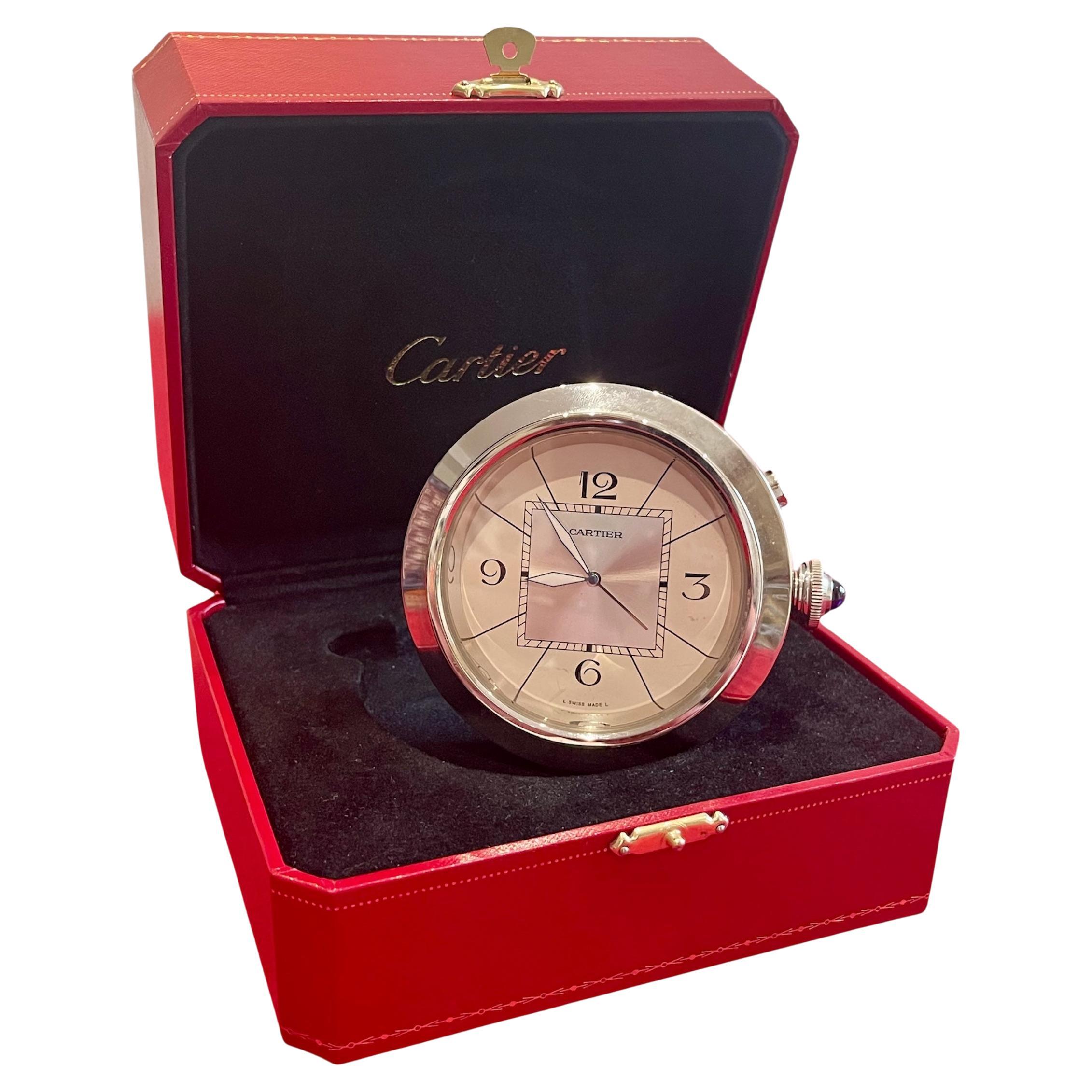 CARTIER - Pasha Travel Alarm Clock For Sale